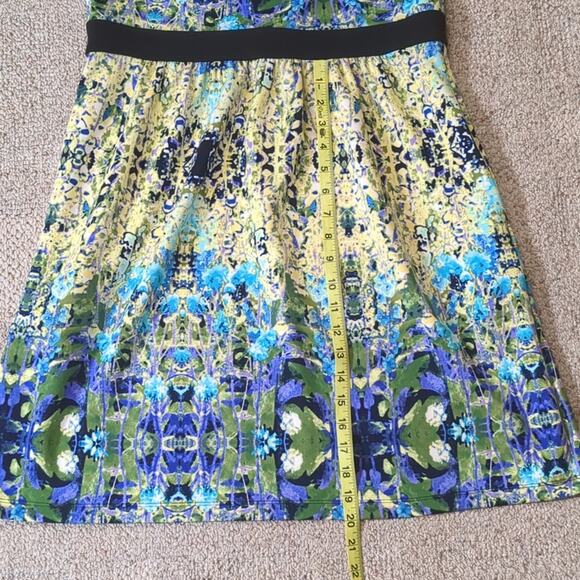 Cynthia Rowley Women's Purple Blue Floral Dress Size 12 - Picture 4 of 7